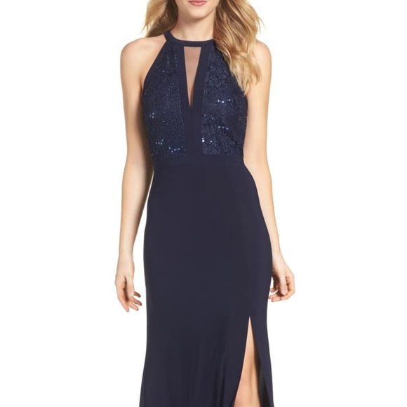 Morgan & Co. Dresses & Skirts - Morgan & Co. Lace and Jersey Gown